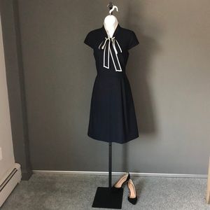 J Crew Tie-Neck Dress in Italian Wool.